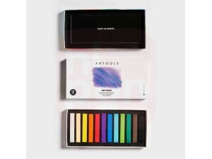 Giz de Cera Pastel Seco 12 Cores - Artools