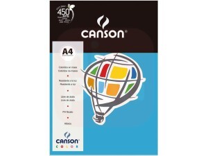 Papel Canson A4 180g Azul Mar