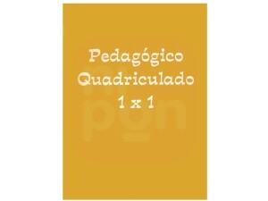 Caderno Quadriculado 1X1 1/4 96fls - Amarelo