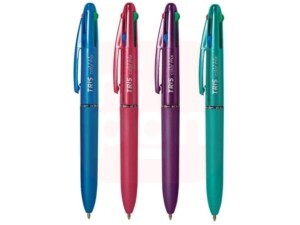 Caneta Esferográfica – Tris – Color Mix Matte – 1.0Mm – 4 Cores