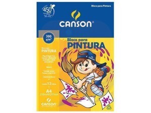 Bloco de Pintura A4 300g 12 Folhas - Canson