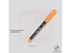 Caneta Marcador Brush Aquarelável CIS - Laranja