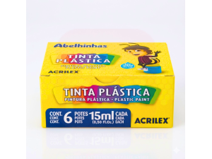 Tinta Plástica 15 ml – Kit com 6 Cores